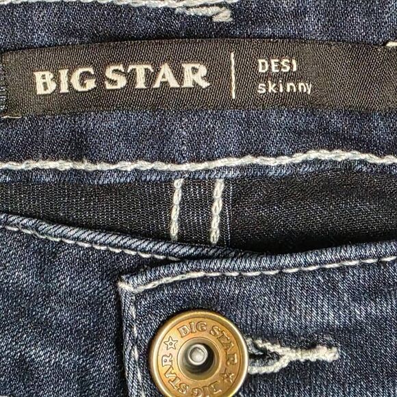 Big Star Desi Skinny Jeans 30R Dark Wash Stretch Denim - Picture 7 of 12